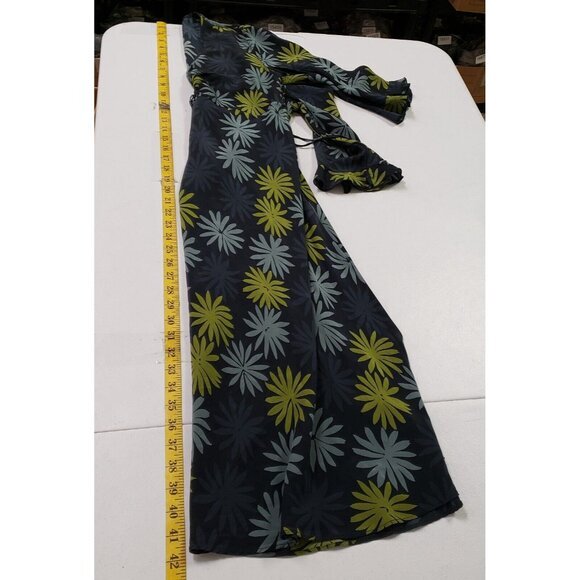 The Limited Women Babydoll Y2K Silk Midi Dress Size 6 Floral Spring Forest Fairy - Picture 7 of 9